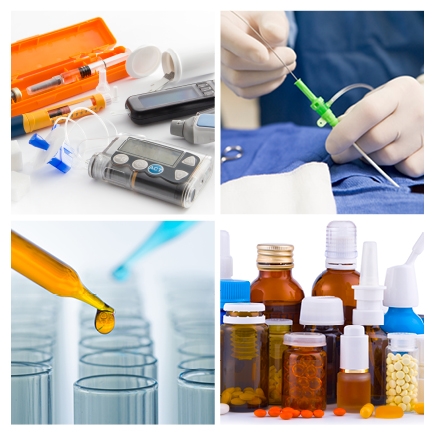 Collage of medical devices and packaging