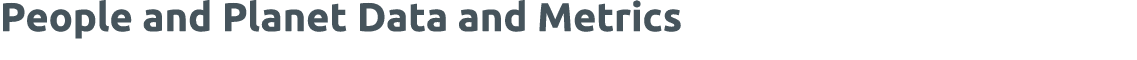 People and Planet Data and Metrics